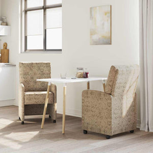 Sedie da pranzo con ruote 2 pcs Grigio chiaro 58 x 67 x 97 cm 42017862