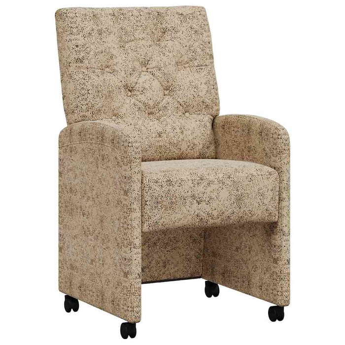 Sedie da pranzo con ruote 2 pcs Grigio chiaro 58 x 67 x 97 cm 42017862