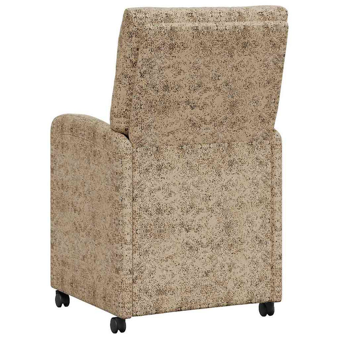 Sedie da pranzo con ruote 2 pcs Grigio chiaro 58 x 67 x 97 cm 42017862