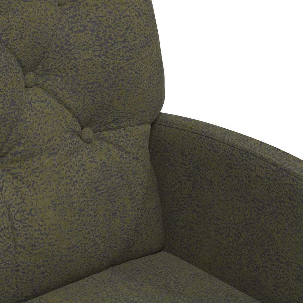 Sedie da pranzo con ruote 2 pcs Verde militare 58 x 67 x 97 cm 42017864