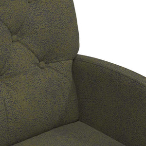 Sedie da pranzo con ruote 2 pcs Verde militare 58 x 67 x 97 cm 42017864