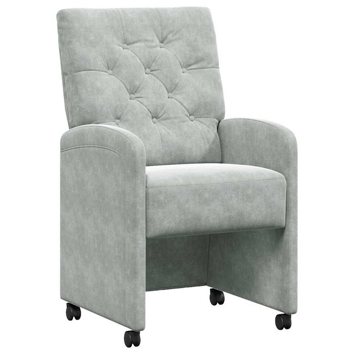 Sedie da pranzo 2 pcs Grigio chiaro 58 x 67 x 97 cm Velluto 42017866