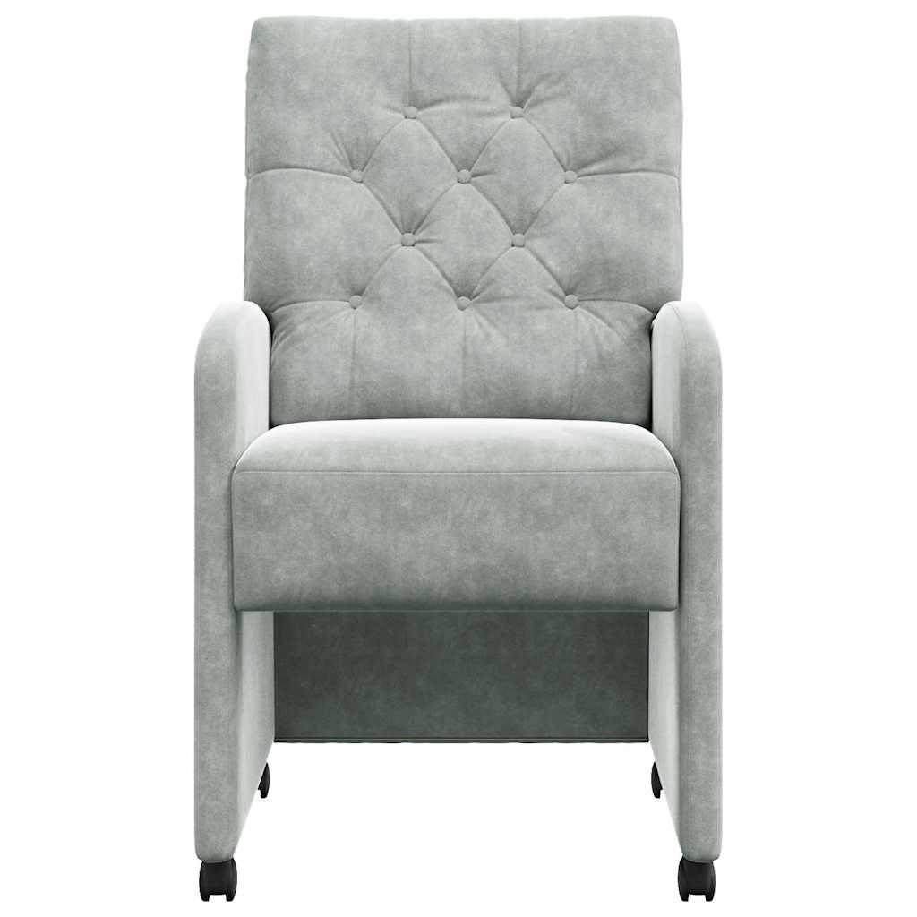 Sedie da pranzo 2 pcs Grigio chiaro 58 x 67 x 97 cm Velluto 42017866