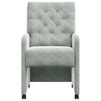 Sedie da pranzo 2 pcs Grigio chiaro 58 x 67 x 97 cm Velluto 42017866