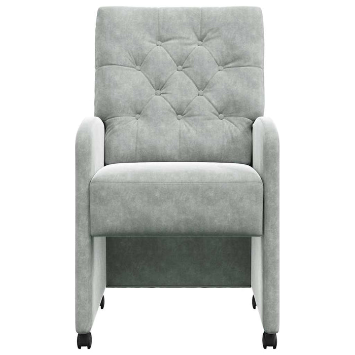 Sedie da pranzo 2 pcs Grigio chiaro 58 x 67 x 97 cm Velluto 42017866