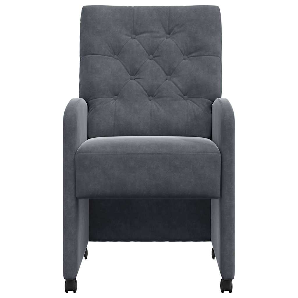 Sedie da pranzo 2 pcs Grigio scuro 58 x 67 x 97 cm Velluto 42017867