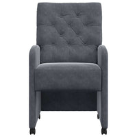 Sedie da pranzo 2 pcs Grigio scuro 58 x 67 x 97 cm Velluto 42017867