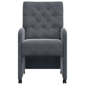 Sedie da pranzo 2 pcs Grigio scuro 58 x 67 x 97 cm Velluto 42017867