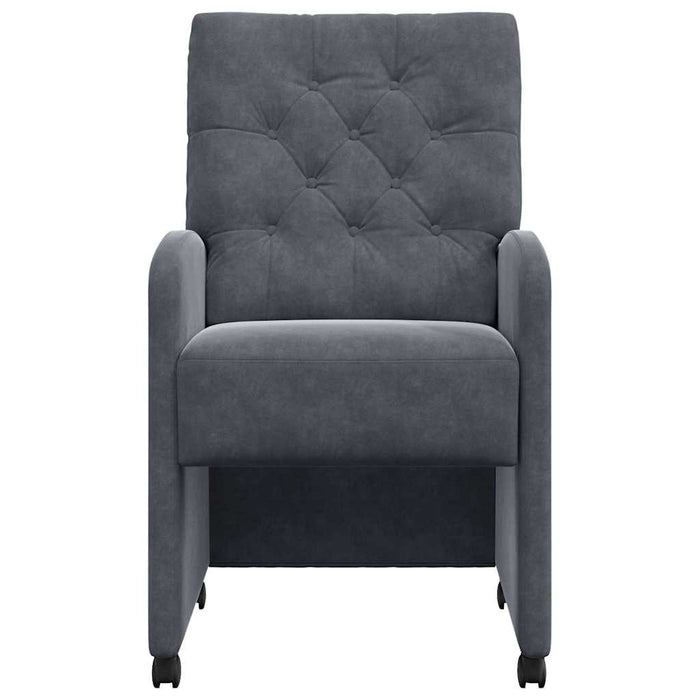 Sedie da pranzo 2 pcs Grigio scuro 58 x 67 x 97 cm Velluto 42017867