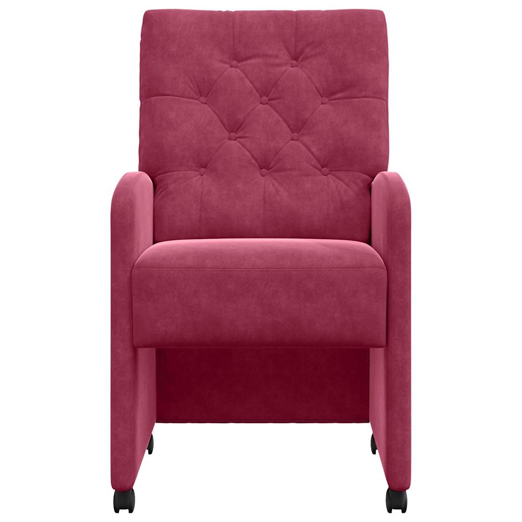 Sedie da pranzo 2 pcs Rosso vino 58 x 67 x 97 cm Velluto 42017870