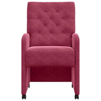 Sedie da pranzo 2 pcs Rosso vino 58 x 67 x 97 cm Velluto 42017870