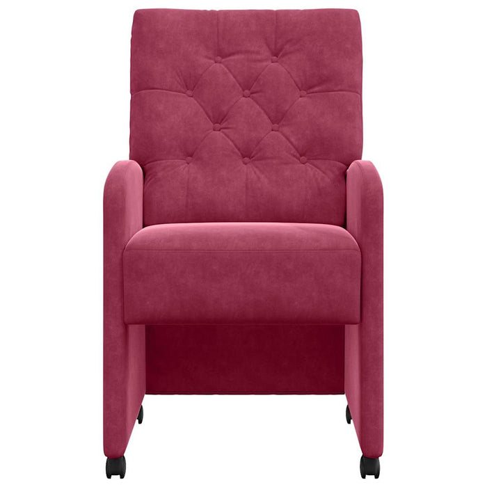 Sedie da pranzo 2 pcs Rosso vino 58 x 67 x 97 cm Velluto 42017870