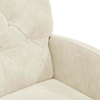 Sedie da pranzo con ruote 2 pcs Crema 58 x 67 x 97 cm Velluto 42017873