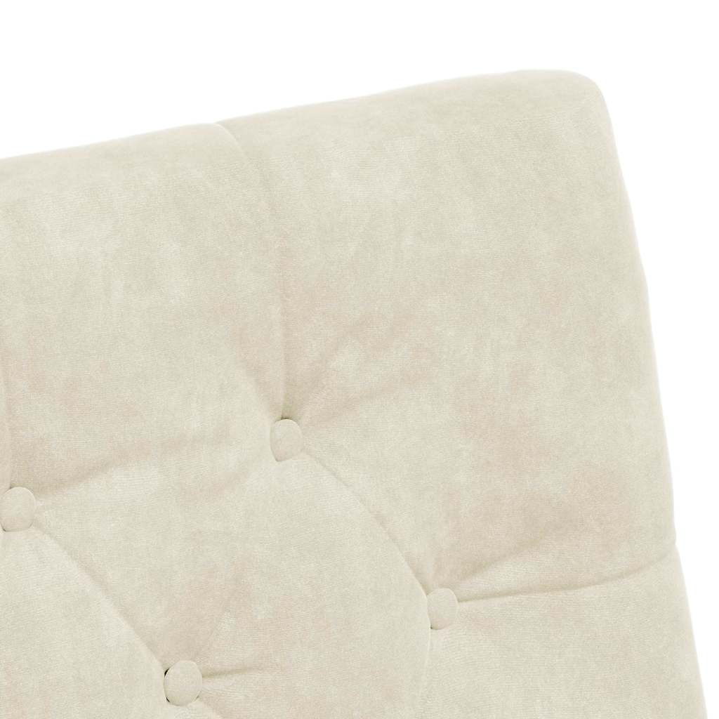 Sedie da pranzo con ruote 2 pcs Crema 58 x 67 x 97 cm Velluto 42017873