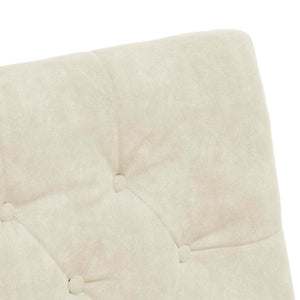 Sedie da pranzo con ruote 2 pcs Crema 58 x 67 x 97 cm Velluto 42017873