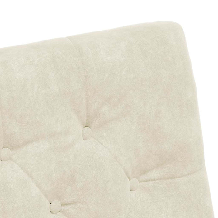 Sedie da pranzo con ruote 2 pcs Crema 58 x 67 x 97 cm Velluto 42017873