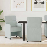 Sedie da pranzo 2 pcs Grigio chiaro 58 x 65 x 98 cm Velluto 42017875