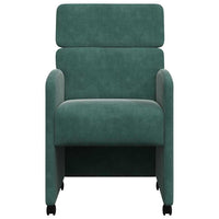 Sedie da pranzo 2 pcs Verde scuro 58 x 65 x 98 cm Velluto 42017877