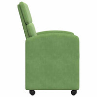 Sedie da Pranzo con Ruote 2 pcs Verde chiaro 58 x 65 x 98 cm