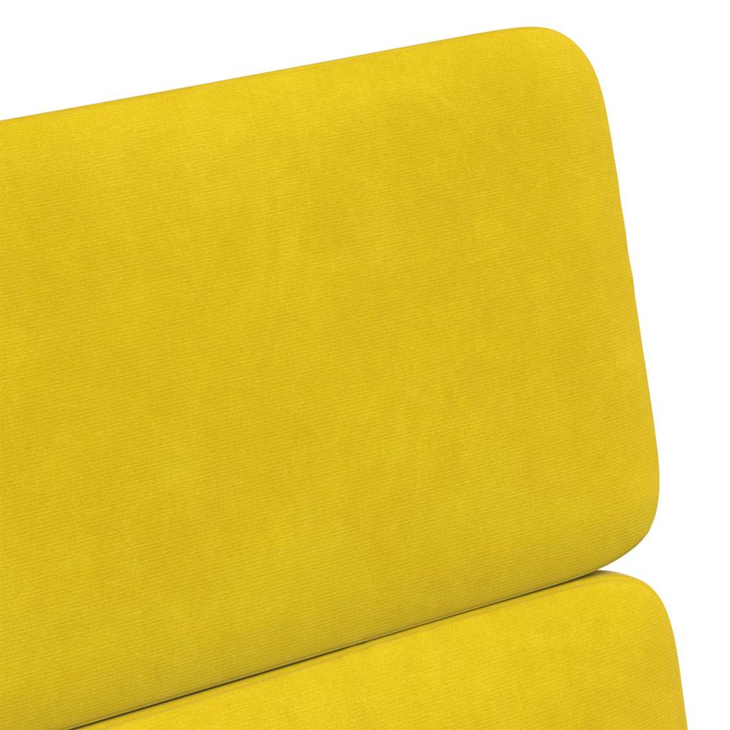 Sedie da pranzo con ruote 2 pcs Giallo 58 x 65 x 98 cm Velluto 42017881