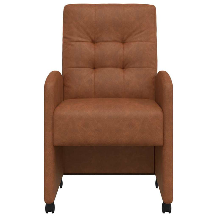 Sedie da pranzo 2 pcs Marrone 57 x 67 x 98 cm Pelle sintetica 42017893