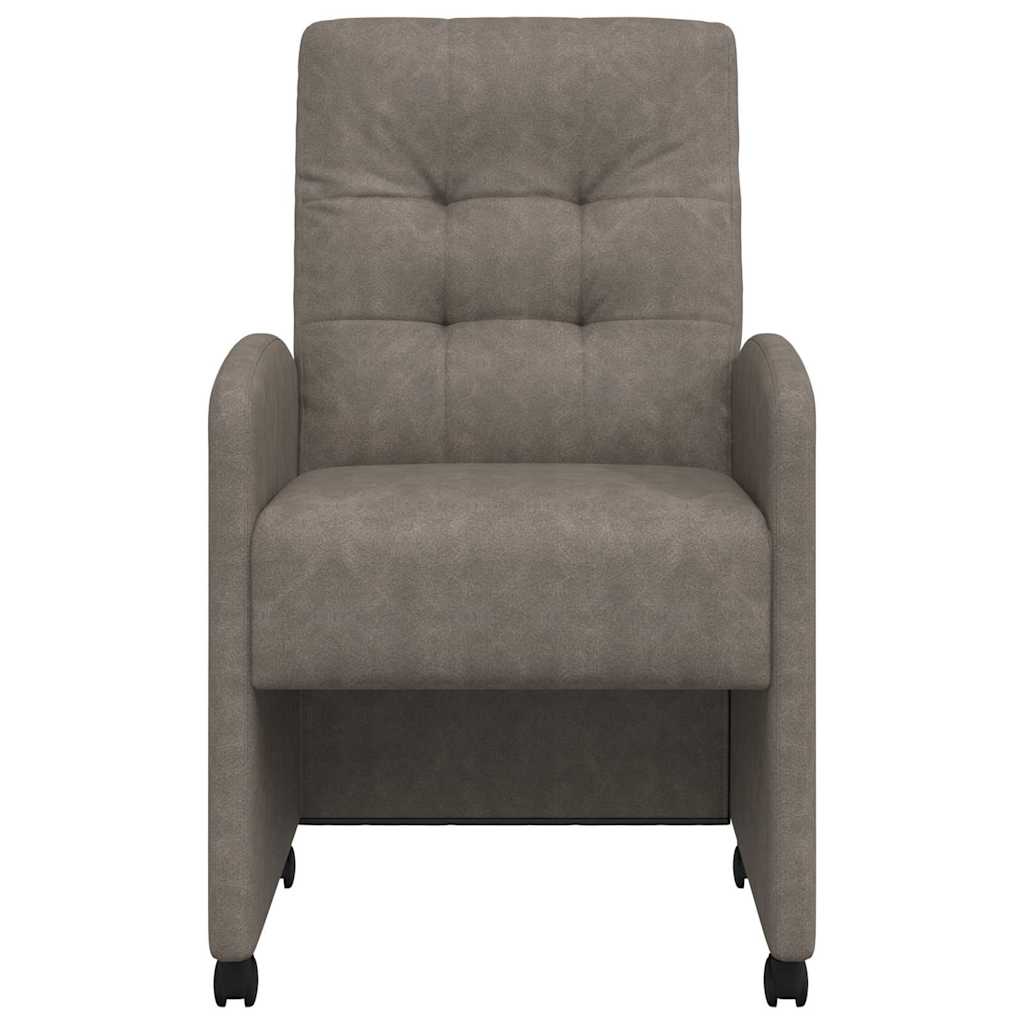 Sedie da pranzo 2 pcs Grigio 57 x 67 x 98 cm Pelle sintetica 42017894