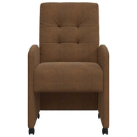 Sedie da pranzo con ruote 2 pcs Marrone 57 x 67 x 98 cm 42017896