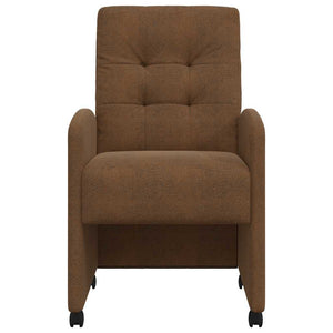 Sedie da pranzo con ruote 2 pcs Marrone 57 x 67 x 98 cm 42017896