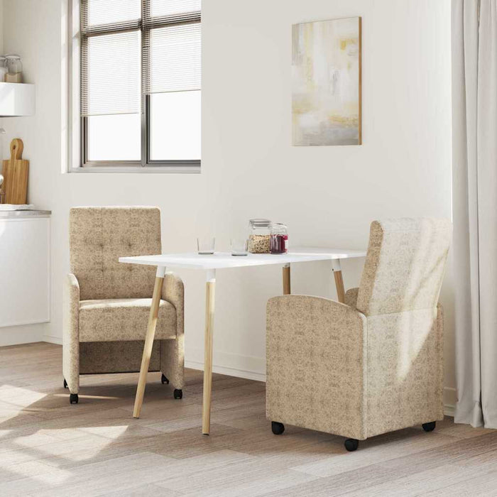 Sedie da pranzo con ruote 2 pcs Grigio chiaro 57 x 67 x 98 cm 42017897