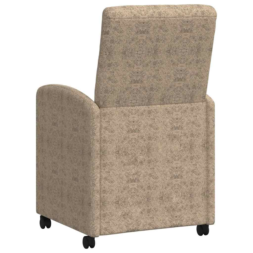 Sedie da pranzo con ruote 2 pcs Grigio chiaro 57 x 67 x 98 cm 42017897