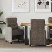 Sedie da pranzo con ruote 2 pcs Grigio scuro 57 x 67 x 98 cm 42017898