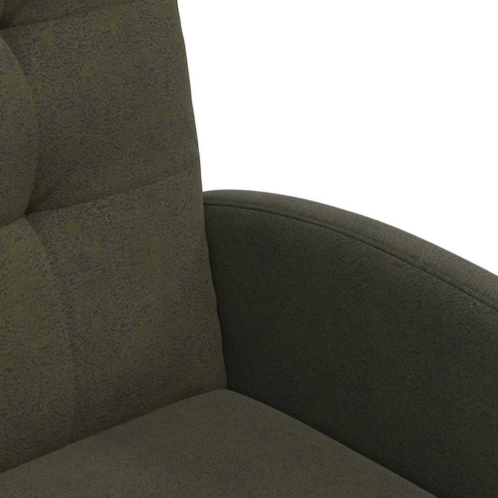 Sedie da pranzo con ruote 2 pcs Verde militare 57 x 67 x 98 cm 42017899