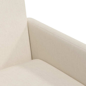 Sedie da pranzo con ruote 2 pcs Beige 57 x 67 x 95 cm Tela 42017900