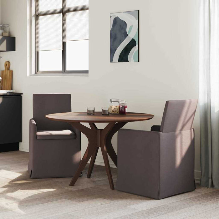 Sedie da pranzo 2 pcs Marrone scuro 57 x 67 x 95 cm Tessuto