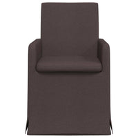 Sedie da pranzo 2 pcs Marrone scuro 57 x 67 x 95 cm Tessuto 42017907