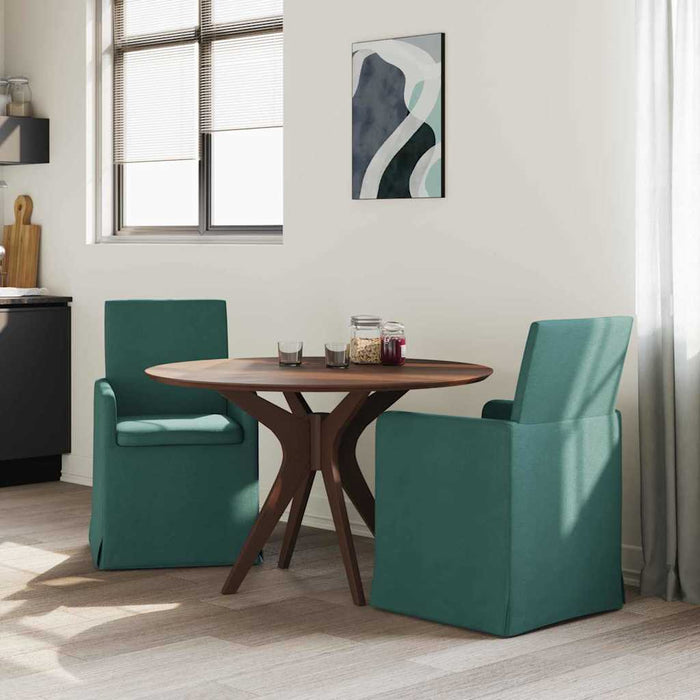 Sedie da pranzo 2 pcs Verde scuro 57 x 67 x 95 cm Tessuto 42017908