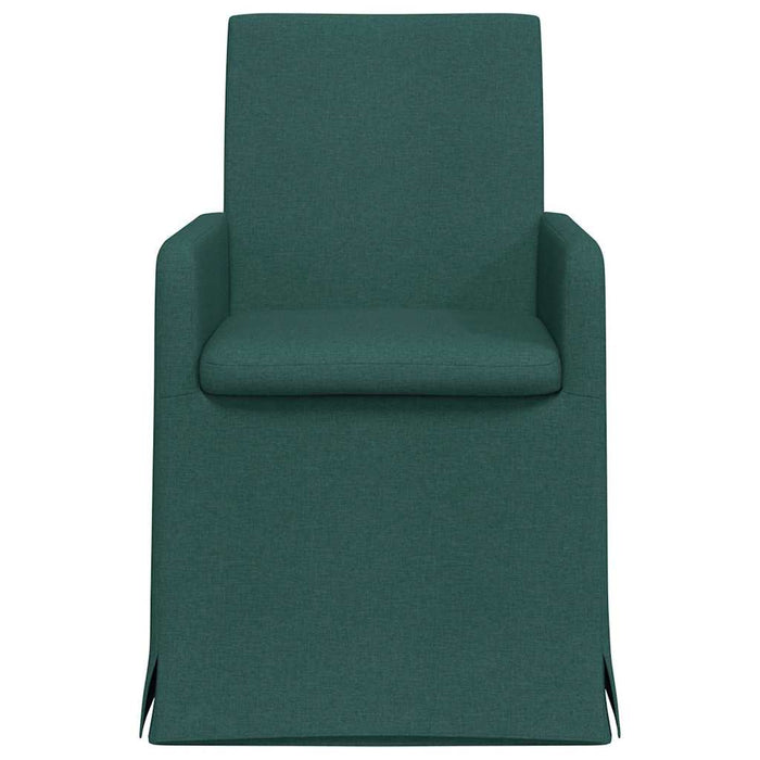 Sedie da pranzo 2 pcs Verde scuro 57 x 67 x 95 cm Tessuto 42017908