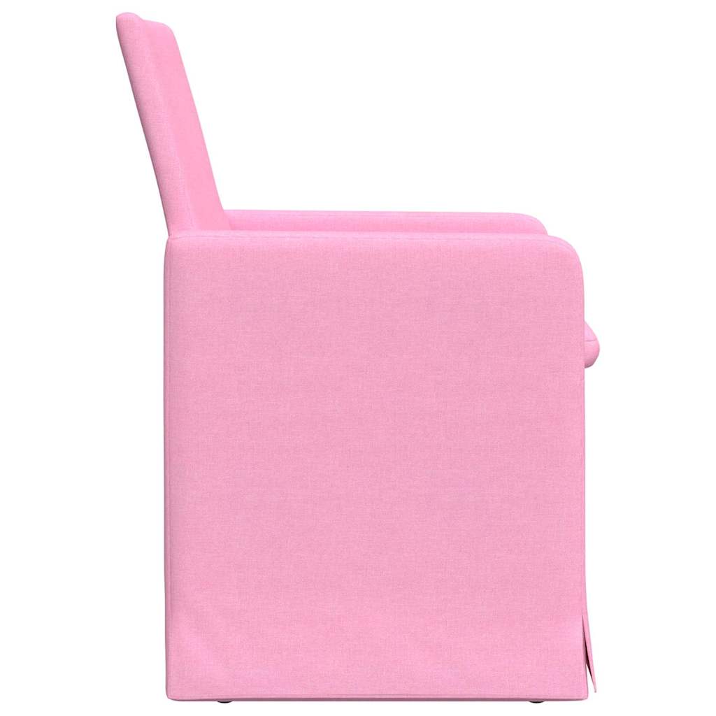 Sedie da pranzo 2 pcs Rosa 57 x 67 x 95 cm Tessuto 42017912