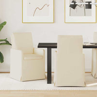 Sedie da pranzo 2 pcs Beige 57 x 67 x 98 cm Tela 42017913