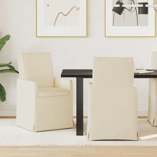 Sedie da pranzo 2 pcs Beige 57 x 67 x 98 cm Tela 42017913