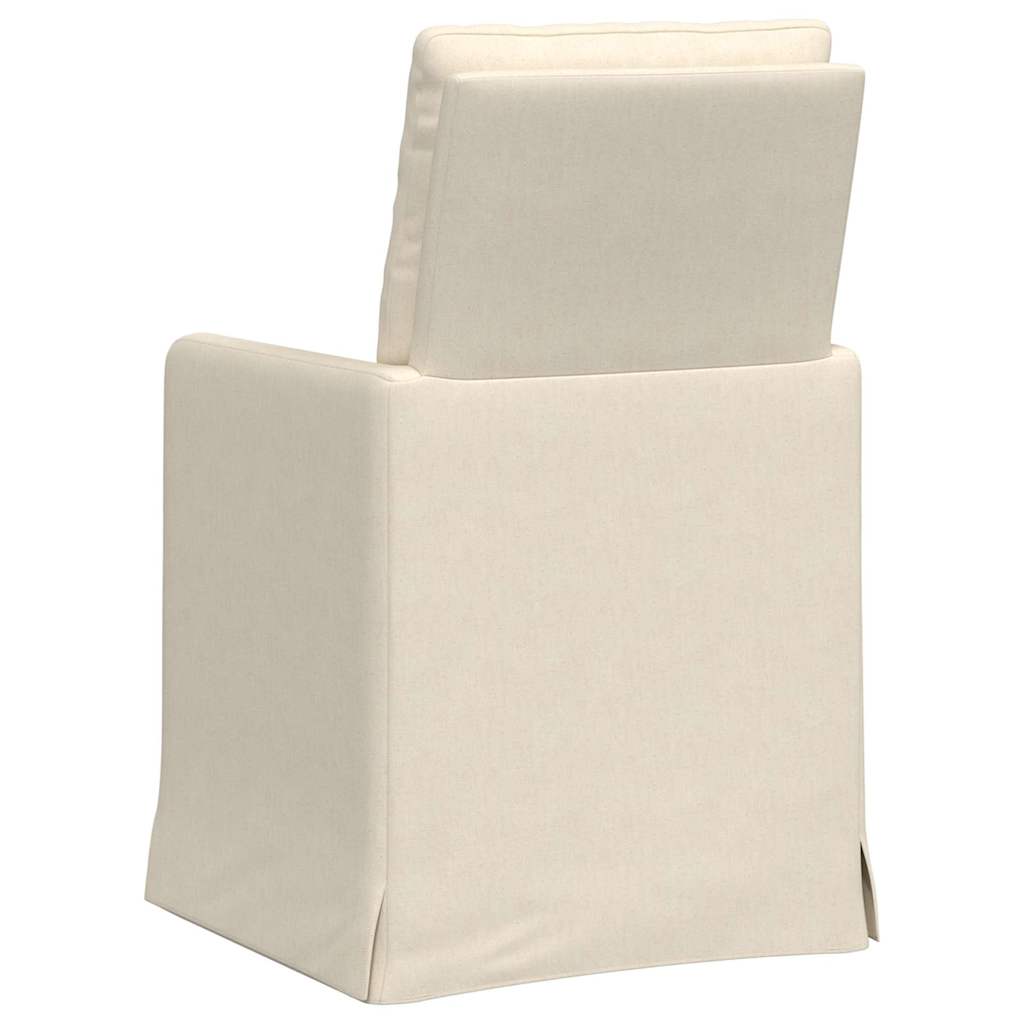 Sedie da pranzo 2 pcs Beige 57 x 67 x 98 cm Tela 42017913