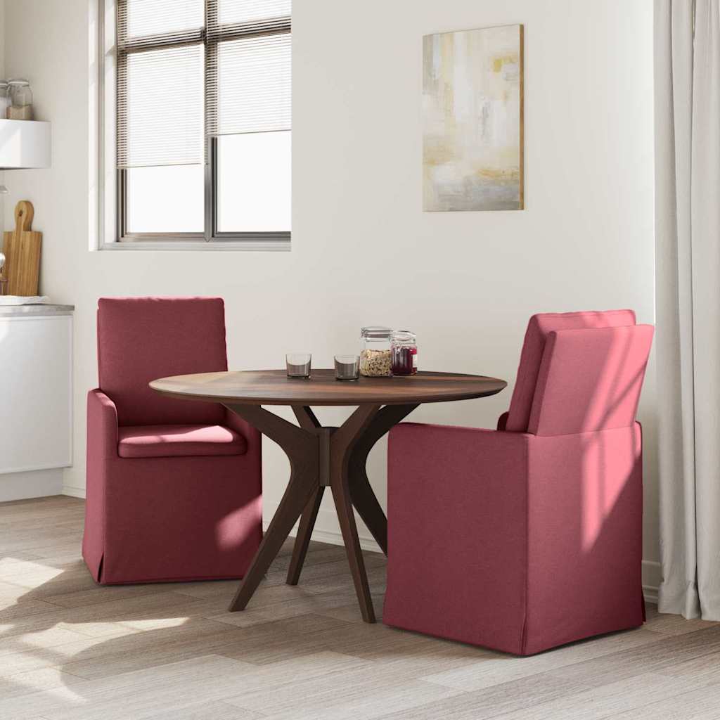 Sedie da pranzo 2 pcs Rosso vino 57 x 67 x 98 cm Tessuto 42017919