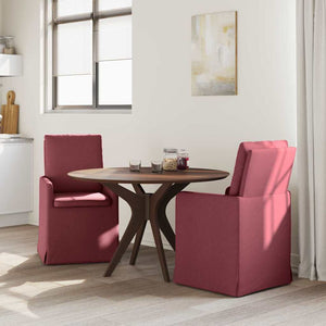 Sedie da pranzo 2 pcs Rosso vino 57 x 67 x 98 cm Tessuto 42017919