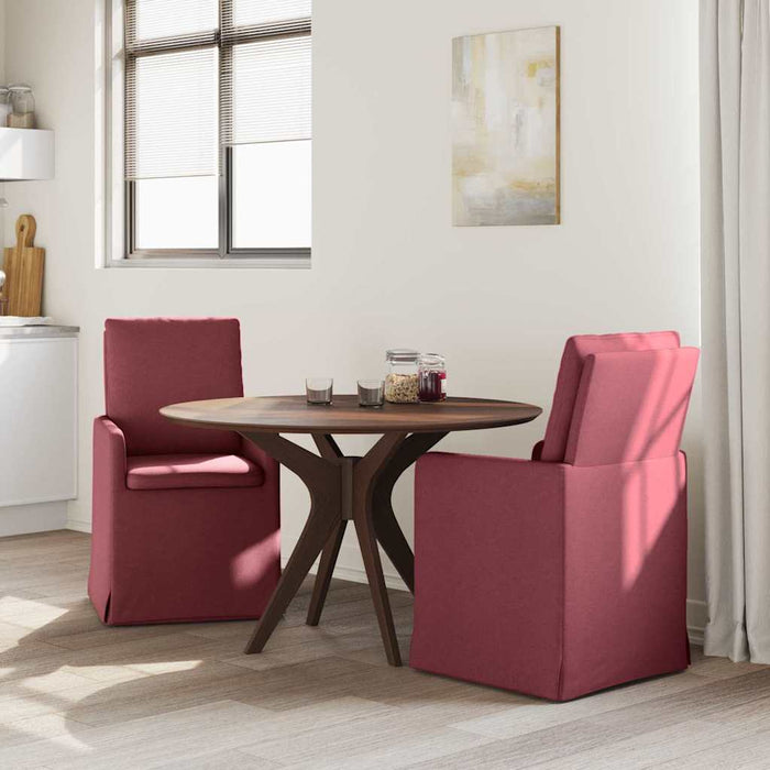Sedie da pranzo 2 pcs Rosso vino 57 x 67 x 98 cm Tessuto 42017919
