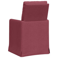 Sedie da pranzo 2 pcs Rosso vino 57 x 67 x 98 cm Tessuto 42017919