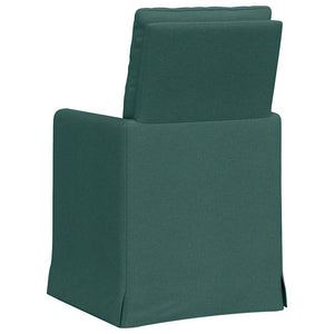 Sedie da pranzo 2 pcs Verde scuro 57 x 67 x 98 cm Tessuto 42017921