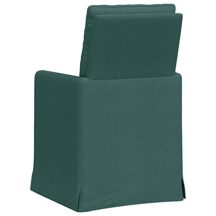 Sedie da pranzo 2 pcs Verde scuro 57 x 67 x 98 cm Tessuto 42017921