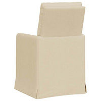 Sedie da pranzo 2 pcs Crema 57 x 67 x 98 cm Tessuto 42017923