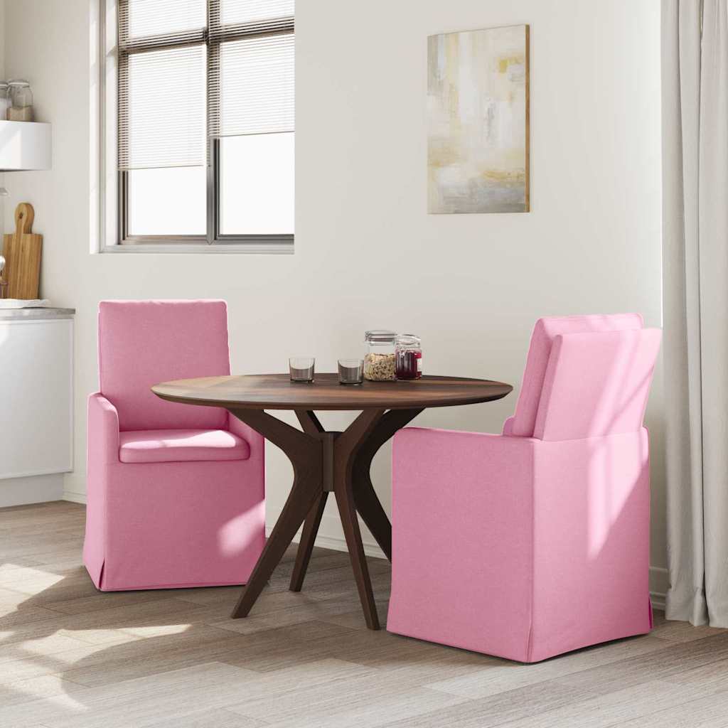 Sedie da pranzo 2 pcs Rosa 57 x 67 x 98 cm Tessuto 42017925