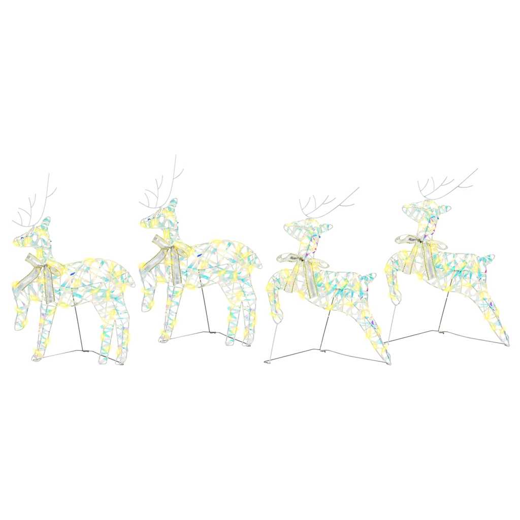 Renne LED con 80 LED 4 pcs Multicolore PET 3399386